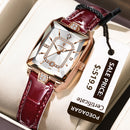 POEDAGAR Relógio Feminino Fashion Casual Retangular LUXO