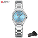 CURREN Original Quartz Watch for Women Fashion Elegant Ladies Watches Stainless Steel Waterproof Wristwatch
