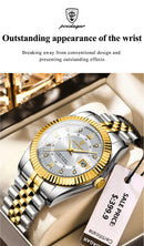 Relógio Masculino Auron Steel Flow POEDAGAR Classic Luxury