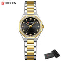 CURREN Original Quartz Watch for Women Fashion Elegant Ladies Watches Stainless Steel Waterproof Wristwatch