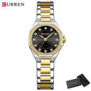 CURREN Original Quartz Watch for Women Fashion Elegant Ladies Watches Stainless Steel Waterproof Wristwatch