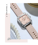 CURREN Relógio Feminino Quadrado Minimalista