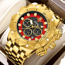 Relógio de Luxo YaLaLuSi – Elegância Gold