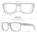 Óculos de Sol Polarizado BARCUR Classic Sport Rectangle UV400