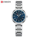 CURREN Sleek Simplicity Quartz Dial Watch for Women Slim Luxury Dial with Luminous Hands Wristwatch Ladies