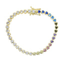 PULSEIRA TENNIS EM ZIRCÔNIA – GOLD CLASSIC