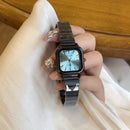 Luxury Niche Design Square Quartz Watches for Women Exquisite Black Strap Exquisite Ladies Wristwatches Personalized Clock Gifts