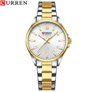 CURREN New Watch Women Fashion Casual Stainless Steel Watches Simple Ladies Round Dial Quartz Wristwatches Clock Reloj Mujer