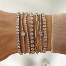 PULSEIRA TENNIS EM ZIRCÔNIA – GOLD CLASSIC