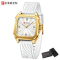 CURREN Women Watch for Nurse Easy to Read Dial Wristwatches Silicone Band Watches Second Hand and 24 Hour Nurse Watches