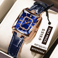 POEDAGAR Relógio Feminino Fashion Casual Retangular LUXO