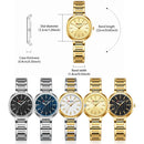 CURREN Sleek Simplicity Quartz Dial Watch for Women Slim Luxury Dial with Luminous Hands Wristwatch Ladies