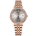 POEDAGAR Ultra Thin Women Watches Rose Gold Luxury Steel Strap Brand Diamond Dial Ladies Watch Bracelet Waterproof Date Clock