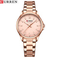 CURREN New Watch Women Fashion Casual Stainless Steel Watches Simple Ladies Round Dial Quartz Wristwatches Clock Reloj Mujer