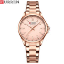 CURREN New Watch Women Fashion Casual Stainless Steel Watches Simple Ladies Round Dial Quartz Wristwatches Clock Reloj Mujer