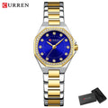 CURREN Original Quartz Watch for Women Fashion Elegant Ladies Watches Stainless Steel Waterproof Wristwatch