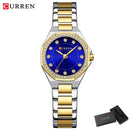 CURREN Original Quartz Watch for Women Fashion Elegant Ladies Watches Stainless Steel Waterproof Wristwatch