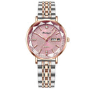 POEDAGAR Relógio Feminino Elegante com Calendário Completo
