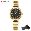 CURREN Sleek Simplicity Quartz Dial Watch for Women Slim Luxury Dial with Luminous Hands Wristwatch Ladies