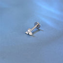 Brincos Florais em Prata com Moissanite