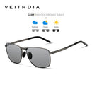 Óculos de Sol Polarizado Veithdia V2462 Classic Rectangle UV400