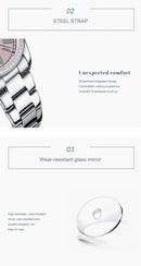 Relógio Feminino Curren Fashion Casual LUXO