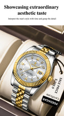 Relógio Masculino Auron Steel Flow POEDAGAR Classic Luxury