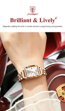 POEDAGAR Relógio Feminino Elegante Design Exclusivo