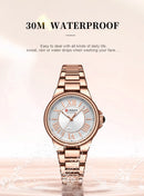 CURREN Relógio Feminino Elegante Luminoso