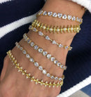 PULSEIRA TENNIS EM ZIRCÔNIA – GOLD CLASSIC