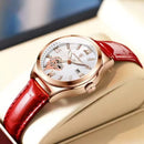 POEDAGAR Relógio Feminino Elegante com Pulseira Clássica