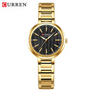 CURREN Sleek Simplicity Quartz Dial Watch for Women Slim Luxury Dial with Luminous Hands Wristwatch Ladies