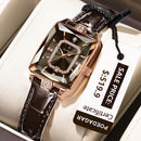 POEDAGAR Relógio Feminino Fashion Casual Retangular LUXO