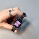 Luxury Niche Design Square Quartz Watches for Women Exquisite Black Strap Exquisite Ladies Wristwatches Personalized Clock Gifts