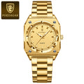 POEDAGAR Relógio Feminino Elegante Retangular Luminoso luxo