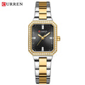 CURREN Relógio Feminino Elegante Retangular