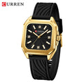 CURREN Women Watch for Nurse Easy to Read Dial Wristwatches Silicone Band Watches Second Hand and 24 Hour Nurse Watches
