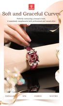 POEDAGAR Relógio Feminino Fashion Casual Retangular LUXO