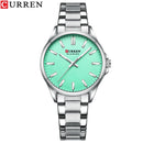 CURREN New Watch Women Fashion Casual Stainless Steel Watches Simple Ladies Round Dial Quartz Wristwatches Clock Reloj Mujer