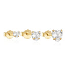 CONJUNTO DE BRINCOS STAR LUXE   (3 PEÇAS)