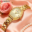 CURREN Fashionable Barrel-Shaped Simple Elegant Quartz Watch Women's Elastic Band Retro Women's Watch