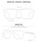 Óculos de Sol Polarizado BARCUR Classic Sport Rectangle UV400