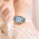 POEDAGAR Relógio Feminino Elegante Retangular Luminoso luxo