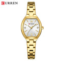 CURREN Fashionable Barrel-Shaped Simple Elegant Quartz Watch Women's Elastic Band Retro Women's Watch