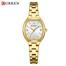 CURREN Fashionable Barrel-Shaped Simple Elegant Quartz Watch Women's Elastic Band Retro Women's Watch