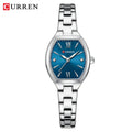 CURREN Fashionable Barrel-Shaped Simple Elegant Quartz Watch Women's Elastic Band Retro Women's Watch