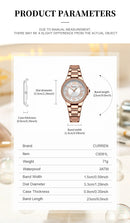CURREN Relógio Feminino Elegante Luminoso