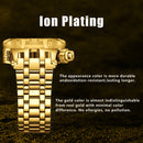 Relógio de Luxo YaLaLuSi – Elegância Gold