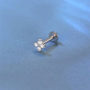 Brincos Florais em Prata com Moissanite