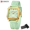 CURREN Women Watch for Nurse Easy to Read Dial Wristwatches Silicone Band Watches Second Hand and 24 Hour Nurse Watches